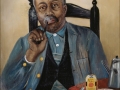 1890-1910 painting "Man Smoking Pipe " by Mary Lyde Hicks Williams