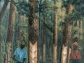 1890-1910 painting "Catching Turpentine and Other Products" by Mary Lyde Hicks Williams